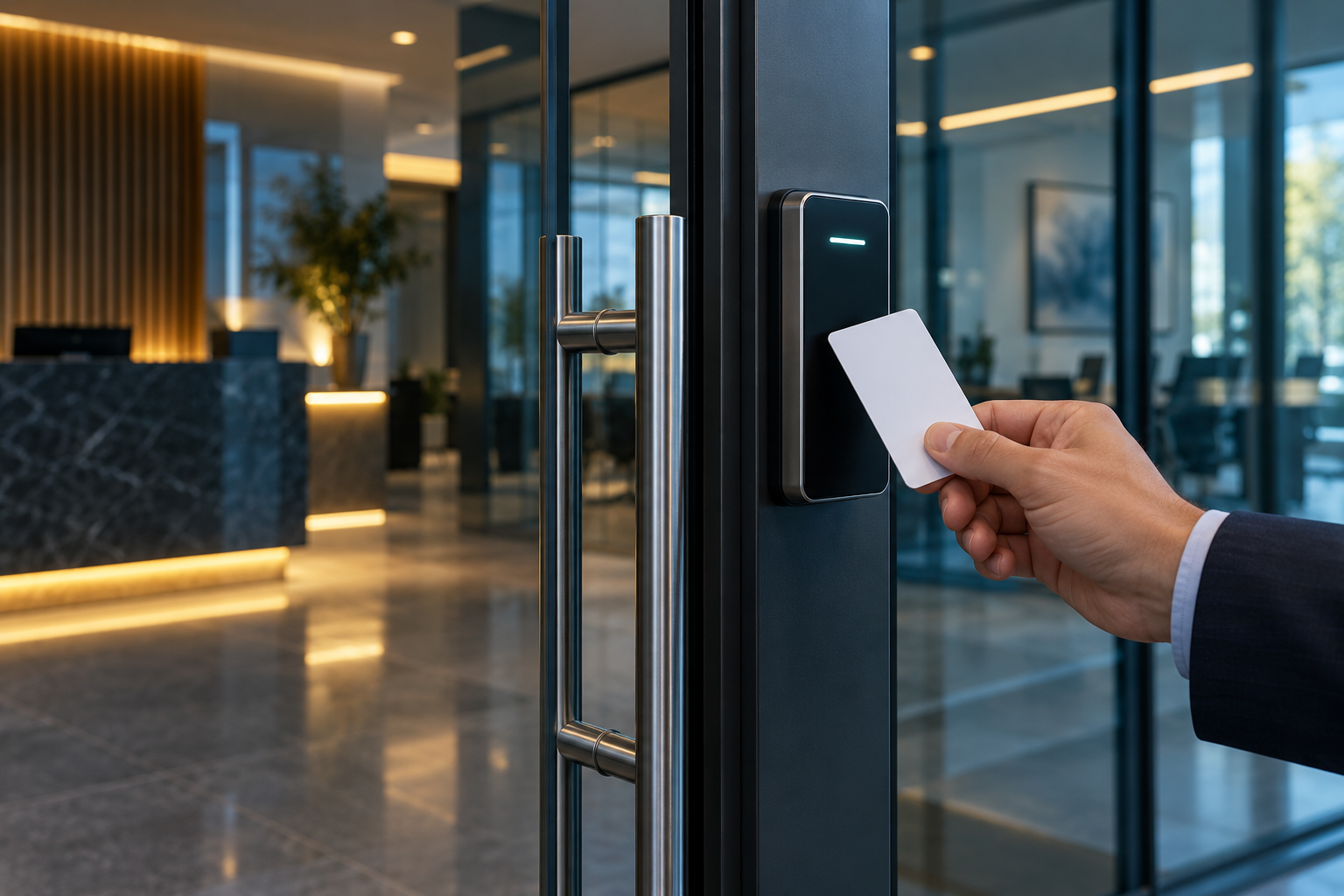 Credential presented to an electronic door reader